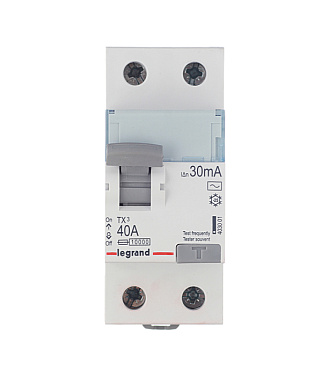 УЗО Legrand TX3 40А 1P+N тип AC 30 мА 10 кА (403001)