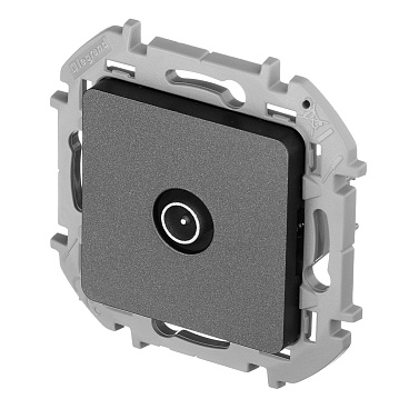 Розетка телевизионная Legrand Inspiria встраиваемая антрацит (673863)