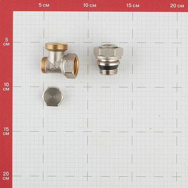 Клапан запорный угловой Valtec 1/2 НР(ш) х 1/2 ВР(г) для радиатора (VT.019.NR.04)