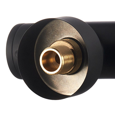 Смеситель для ванны Corsa Deco VX черный матовый однорычажный с коротким изливом с лейкой (FBTVX1B)