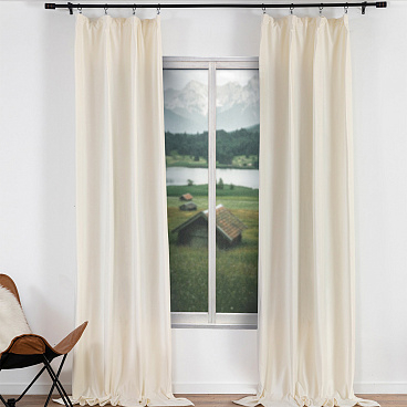 Штора вельвет белая 150х270 см Casa Conforte Holland Вельвет (2 шт.) (6176926)