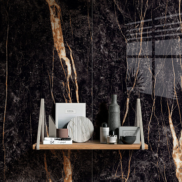 Керамогранит Lavelly Marble Nero черный полированный 1200х600х8,5 мм (2 шт.=1,44 кв.м)