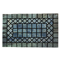 Коврик придверный противоскользящий Тауэр 45х75 см влаговпитывающий серый