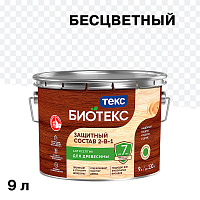 Антисептик Текс Bioteks 2-в-1/3-в-1 декоративный для дерева бесцветный 9 л