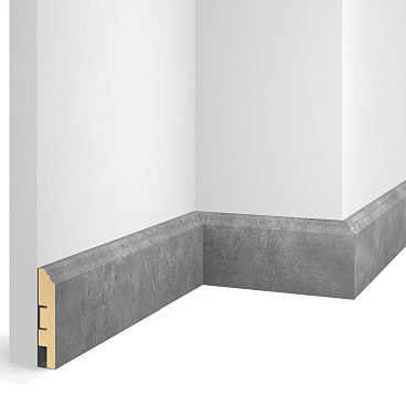Плинтус МДФ напольный Cosca Decor VP07 бетон 80х16х2400 мм