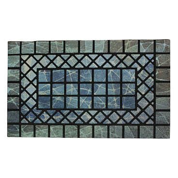 Коврик придверный противоскользящий Тауэр 45х75 см влаговпитывающий серый