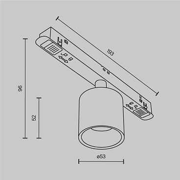 Трековый светильник Technical TR132-2-7W3K-B