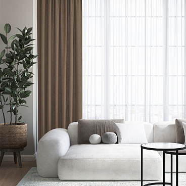 Штора канвас кофе 200х290 см Волшебная Ночь Канвас (930774)