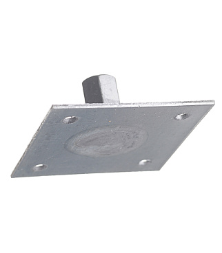 Пластина опорная оцинкованная 60х60х2 мм с гайкой М8