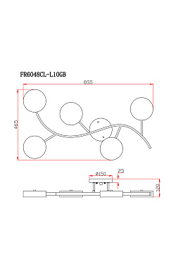 Потолочный светильник Freya FR6048CL-L10GB