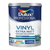 Краска моющаяся Dulux/Luxium Vinyl Extra Matt база BW белый 4,5 л