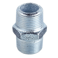 Ниппель Gebo Platinum (280-5V) 3/4 НР(ш) х 3/4 НР(ш) чугунный оцинкованный