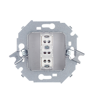 Переключатель Simon 15 одноклавишный встраиваемый алюминий (1591201-033)