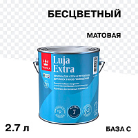 Краска моющаяся Tikkurila/Tikkivala Luja Extra матовая база С бесцветная 2,7 л