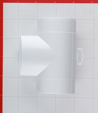 Тройник для круглых воздуховодов ERA пластиковый d100 мм 90°