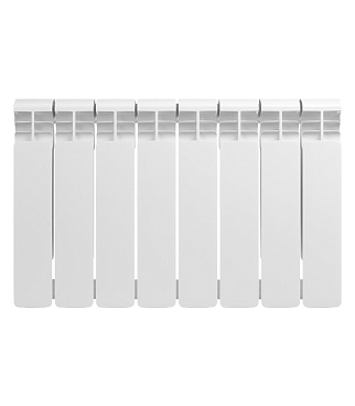 Радиатор алюминиевый Rifar Alum 350 мм 8 секций 1" боковое подключение белый