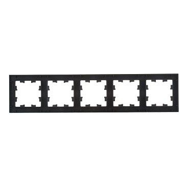 Рамка Systeme Electric AtlasDesign пятиместная карбон (ATN001005)