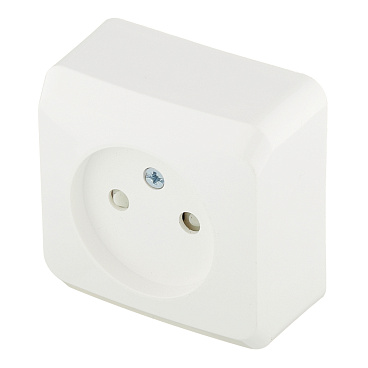 Розетка Systeme Electric Этюд накладная белая со шторками (PA16-002B)