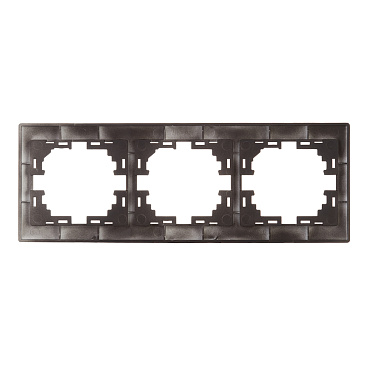 Рамка Lezard Mira трехместная черный бархат (701-4200-148)