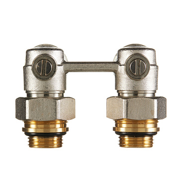 Узел нижнего подключения угловой Arrowhead 1/2 НР(ш) х 3/4 НР(ш) ЕК для радиатора (216132)