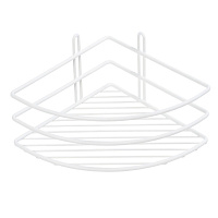 Полка для ванной Fixsen Муар угловая 275х200х104 мм металл белая (710W-1)