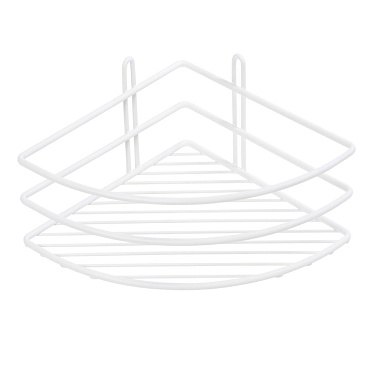 Полка для ванной Fixsen Муар угловая 275х200х104 мм металл белая (710W-1)