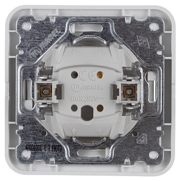 Выключатель Makel Mimoza одноклавишный встраиваемый белый (12001)