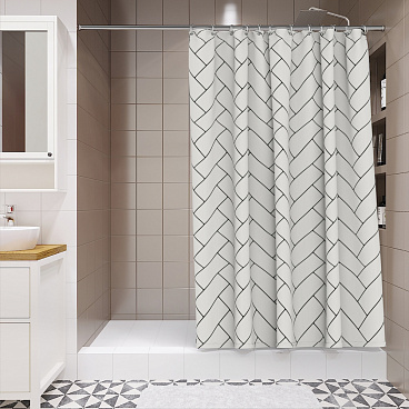 Штора для ванны Fora Амарилис 1800х1800 мм полиэстер белая (FOR-OL14)