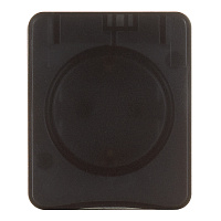 Розетка Systeme Electric AtlasDesign Profi54 накладная антрацит со шторками с крышкой (ATN544045)