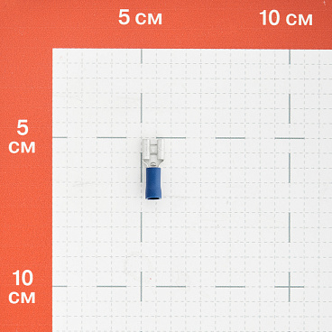 Разъем штекерный штыревой плоский изолированный КВТ РПИМ d6,3 мм 1-2,5 кв. мм (30 шт.)