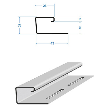 J-профиль Docke 3000 мм киви