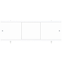 Экран для ванны фронтальный Метакам Diletto ПВХ 120х54 см белый раздвижной