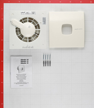 Вентилятор осевой Cata Silentis 12 170х170 мм d120 мм слоновая кость