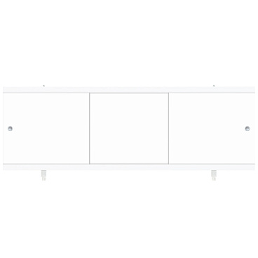 Экран для ванны фронтальный Метакам Diletto ПВХ 120х54 см белый раздвижной