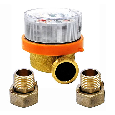 Счетчик универсальный Пульсар DN15 110 мм со сгонами