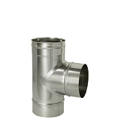 Тройник Дымок 90° х d115 мм без изоляции AISI 439