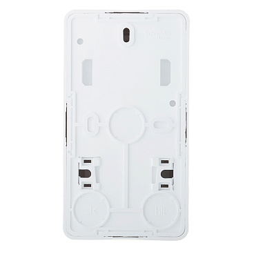 Блок выключатель и розетка Systeme Electric Этюд одноклавишный накладной белый (BPA16-204B)