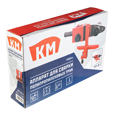Сварочный аппарат для полипропиленовых труб КМ PP-B-2 d20-63 мм 1500 Вт (PP-B-2)