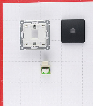 Розетка телефонная Hegel Master встраиваемая черная RJ11 (РСТ-400-08)