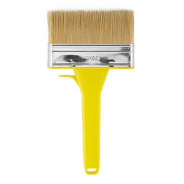 Кисть плоская искусственная щетина пластиковая ручка Wenzo Pro 120х25 мм для эмалей и лаков на водной основе