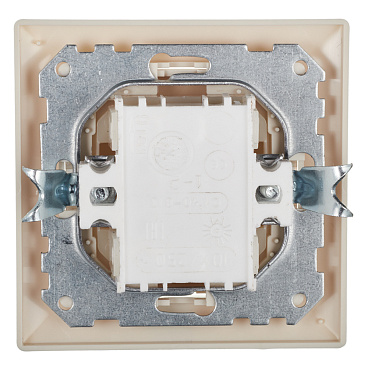 Выключатель Svet одноклавишный встраиваемый бежевый с подсветкой (SV1001-0009)