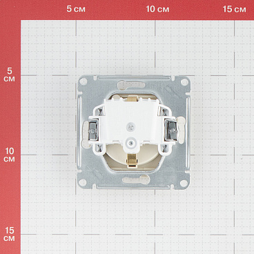 Розетка Systeme Electric AtlasDesign встраиваемая бежевая со шторками с крышкой (ATN000246)