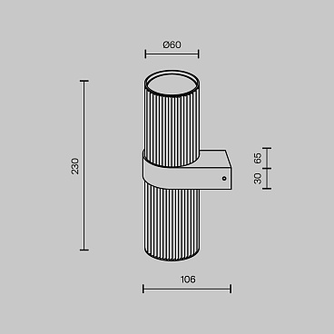 Настенный светильник (бра) Maytoni MOD326WL-02MG