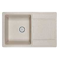 Мойка для кухни Granula 78х50х20 см врезная с крылом с сифоном кварц пирит