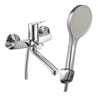 Смеситель для ванны Corsa Deco KX хром однорычажный со средним изливом с лейкой (FBTKX2)