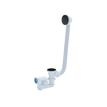 Сифон для ванны Cersanit Prime Black 1 1/2х40 мм регулируемый с выпуском клик-клак с соединением 40 мм (69155)
