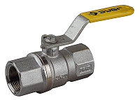 Кран шаровой ЗУБР полнопроход газовый ″мама-мама″, ручка, хромиров латунь, 3/4″