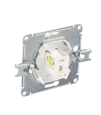 Розетка телефонная Systeme Electric Glossa встраиваемая белая RJ11 (GSL000181T)