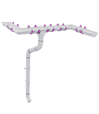 Кронштейн желоба Grand Line металлический d125 мм 70 мм белый RAL 9003