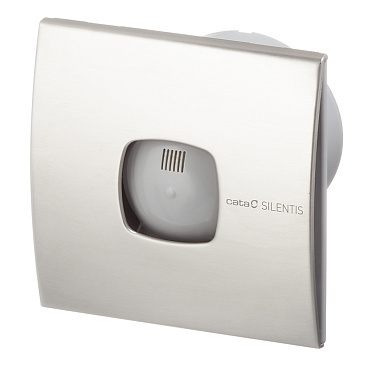 Вентилятор осевой Cata Silentis 10 Inox T с таймером d100 мм серебро